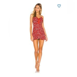 Superdown Briana mini dress in Red Leopard